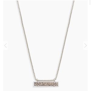 Kendra Scott Leonor silver pendant- platinum drusy